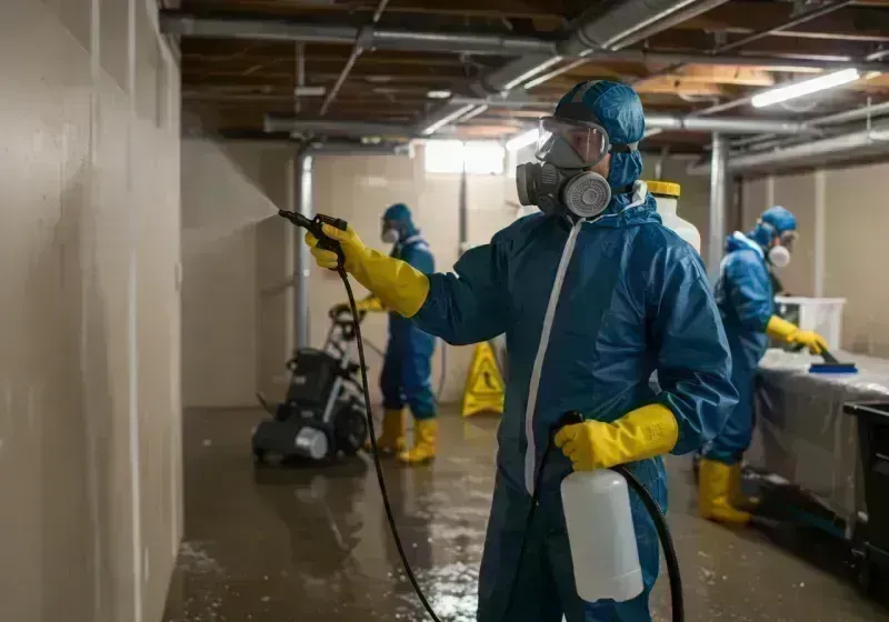 Basement Sanitization and Antimicrobial Treatment process in Hialeah, FL